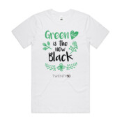Green Is The New Black - Organic Unisex Tee White
