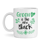 Green Is The New Black - White Ceramic Mug