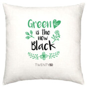 Green Is The New Black  - Linen Cushion Cover 50X50cm